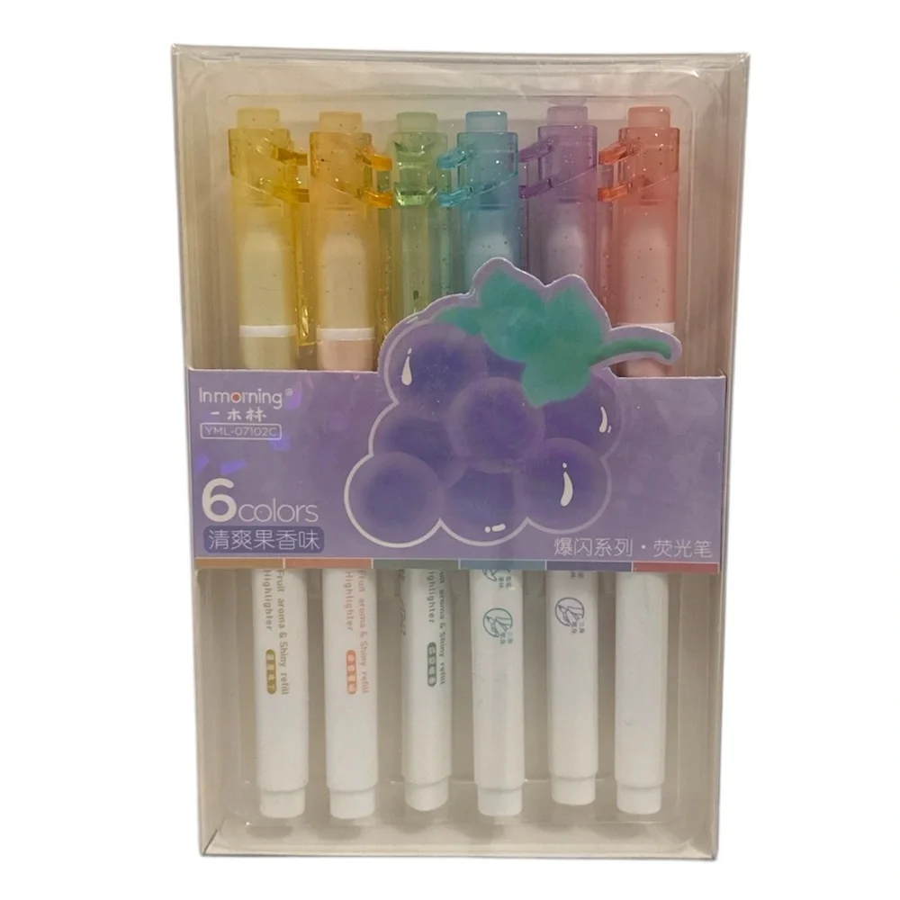 Inmorning 6-Color Grape Highlighter Set, NIB